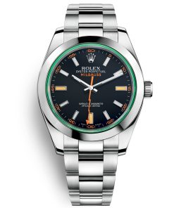 TheChronoLux - Rolex Milgauss Steel Black Dial Green Glass 40mm, 1