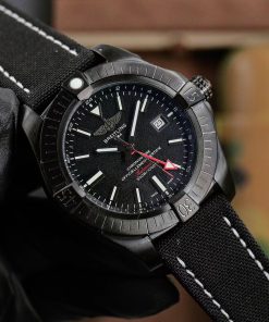 TheChronoLux - Breitling Avenger II GMT 43mm Black Dial, 13327063093652855