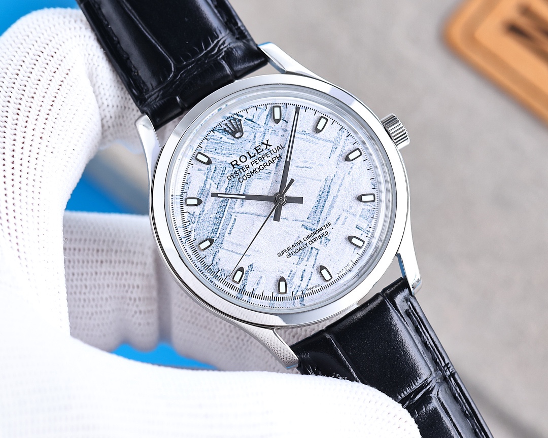 TheChronoLux - Rolex Cosmograph 40mm Meteorite Dial Leather Strap, 13327138023043715