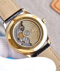 TheChronoLux - Rolex Cosmograph 40mm Meteorite Gold Case Dial Leather Strap, 13327138102680196