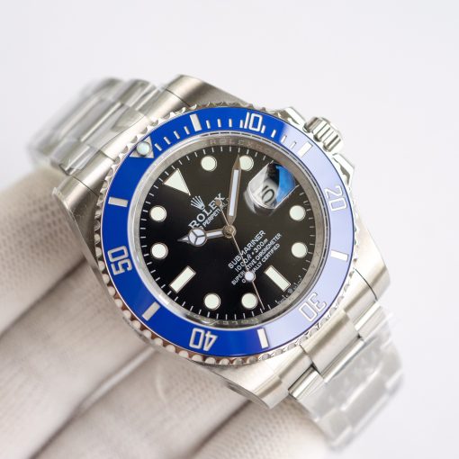 TheChronoLux - Rolex Submariner 41mm Black Dial Blue Bezel, 13327153763666939