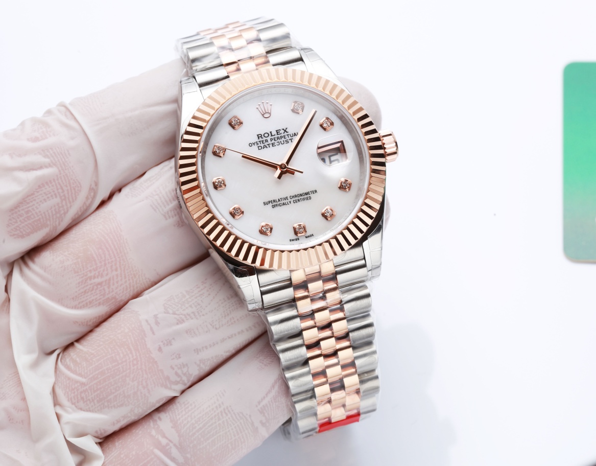 TheChronoLux - Special Version Rolex Datejust 41 White & Everose Gold, 13327233350244722