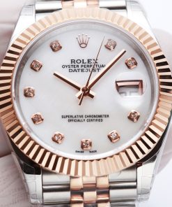 TheChronoLux - Special Version Rolex Datejust 41 White & Everose Gold, 13327233351639434