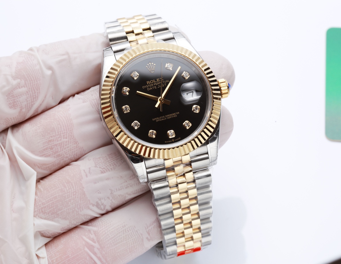 TheChronoLux - Special Version Rolex Datejust 41 Black & Gold, 13327233415920677