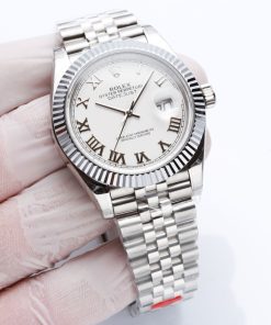 TheChronoLux - Special Version Rolex Datejust 41 White Roman Numeral Dial, 13327233462722018