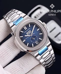 TheChronoLux - Patek Philippe Nautilus Annual Calendar 42mm All Steel Black Dial, 13327427009452579