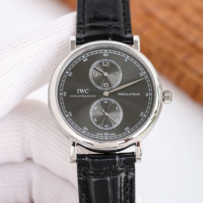 TheChronoLux - IWC Portugieser Regulateur 43mm Black Leather Strap, 13327575194856070