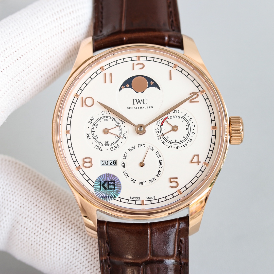 TheChronoLux - IWC Portugieser Perpetual Calendar 42mm Gold & White, 13327577238520944